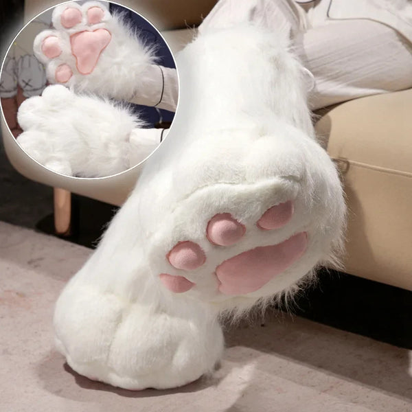 3D Furry Paw Pad Print Boots Shoes Booties