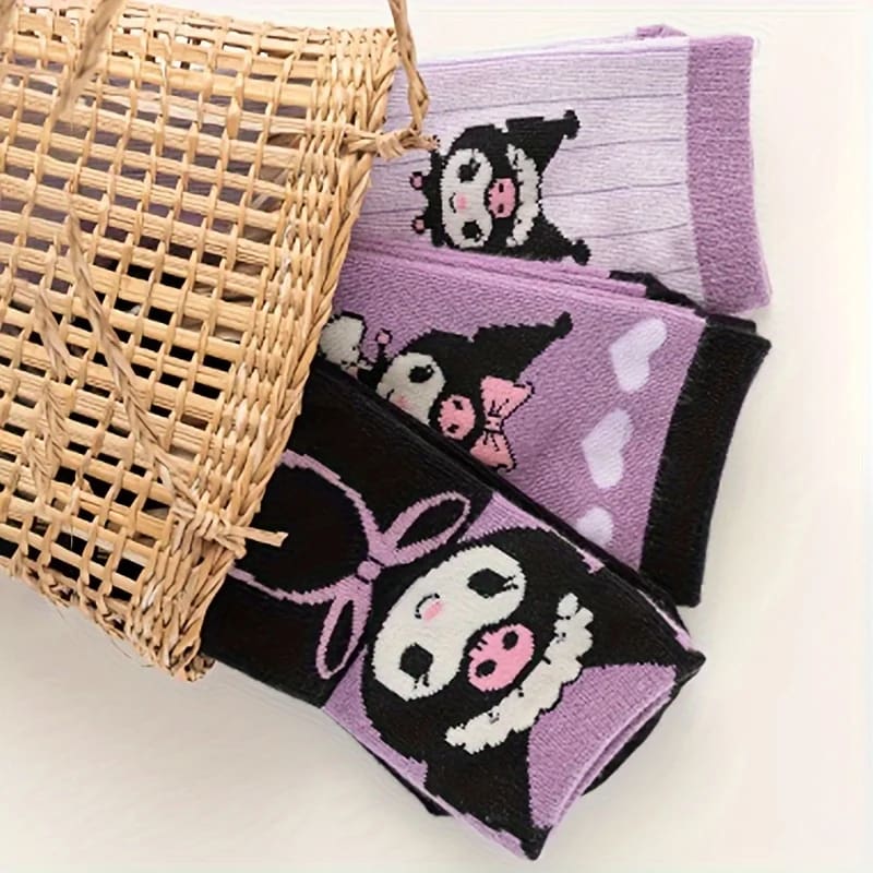 4 Pair Devil Baby Pastel Goth Kuromi Sock Set