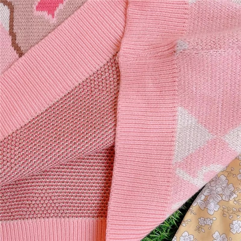 Teddy Bear Pink Knit Vest