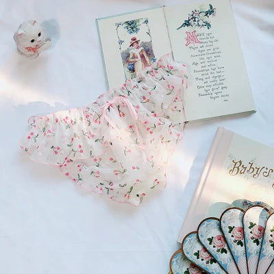 Cherry Baby Briefs - White / M - lingerie, panties, undies