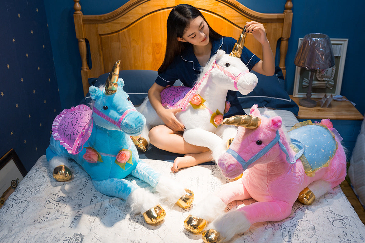 Jumbo Riding Unicorn Life Size Plush Animal DDLG Playground