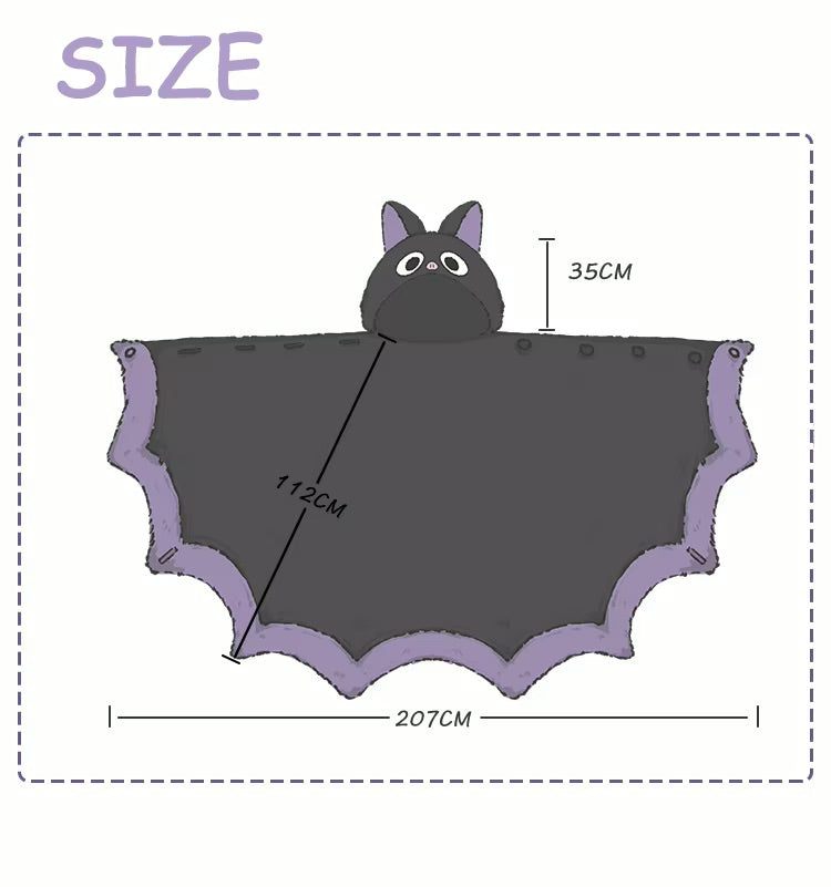 Fuzzy Halloween Baby Bat Sweater Cape