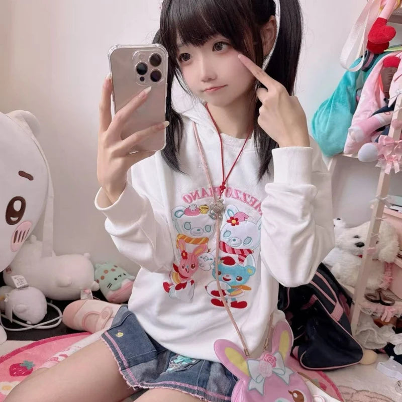 Kawaii Friends White Crewneck Sweater