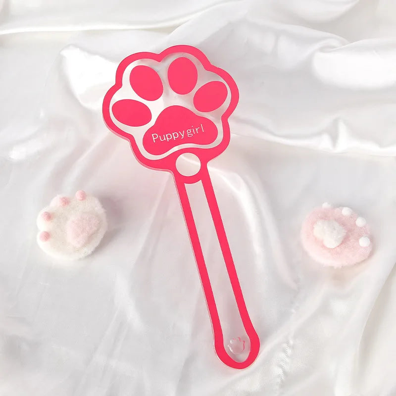 Acrylic Puppy Girl Paw Print Paddle Spank Flogger