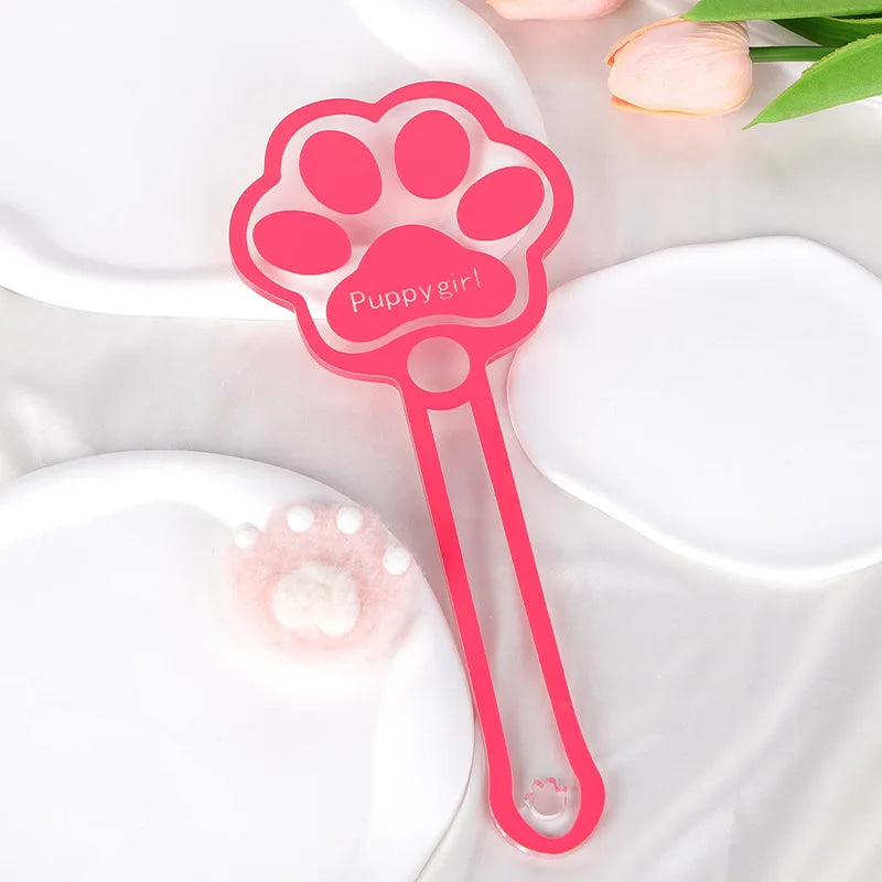 Acrylic Puppy Girl Paw Print Paddle Spank Flogger