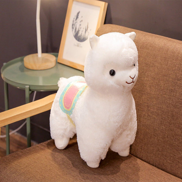 Alpaca & Saddle Plush - 35cm / White - alpacas, alpacasso, alpacassos, llama, llamas