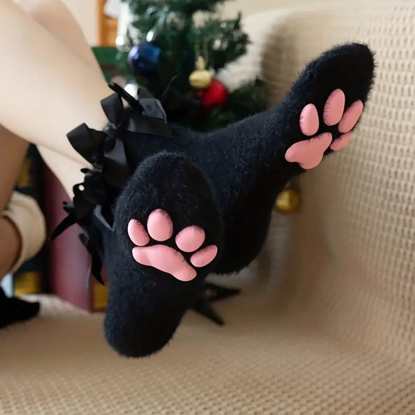 3D Furry Paw Pad Sockies