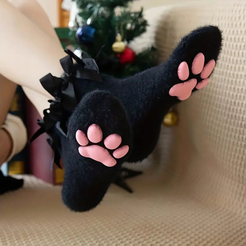 3D Furry Paw Pad Sockies