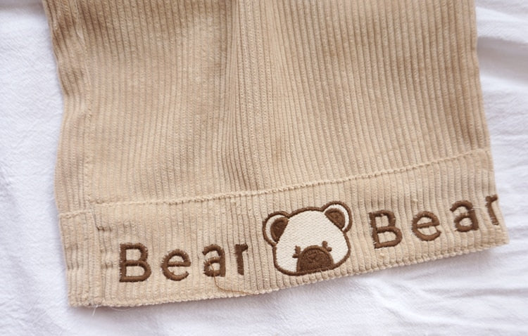 Baby Bear Cords - baby bear, brown cords, corduroy, cottagecore