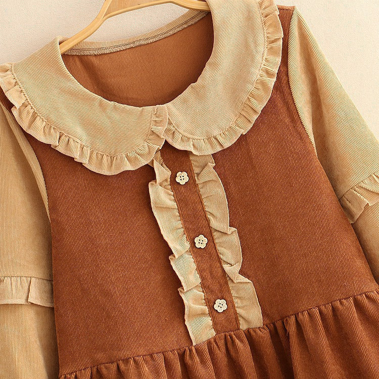 Baby Bear Dress - baby bear, bear dress, brown, brown dress