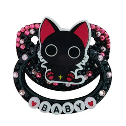 Baby Black Cat Deco Pacifier - abdl, adult paci, pacifier, ageplay, binkie