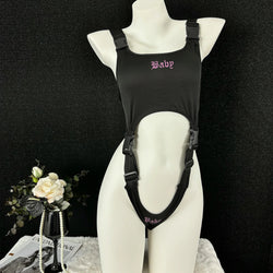 Baby Buckled Bodysuit - adult onesie, alternative, baby, bodysuit, bodysuits