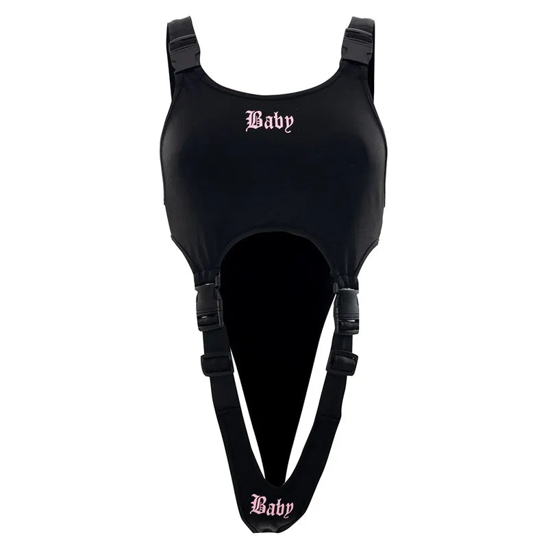 Baby Buckled Bodysuit - adult onesie, alternative, baby, bodysuit, bodysuits