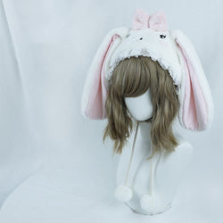 Baby Bun Lolita Bonnet - White - bunny ear, ears, girls, hat