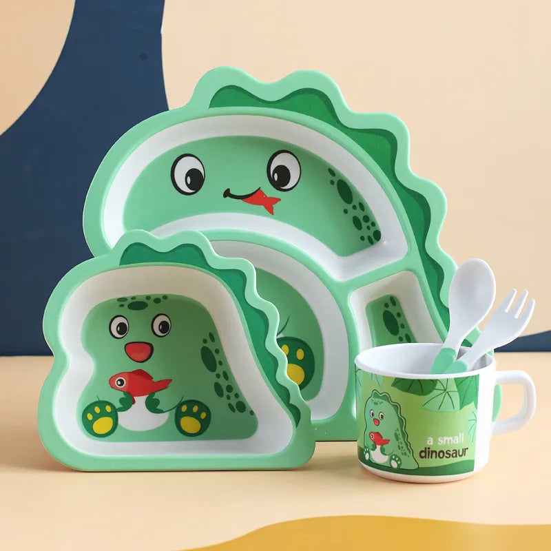 Baby Dino Dinnerware Set - bowl, bowls, dinner plate, dinnerware, glassware