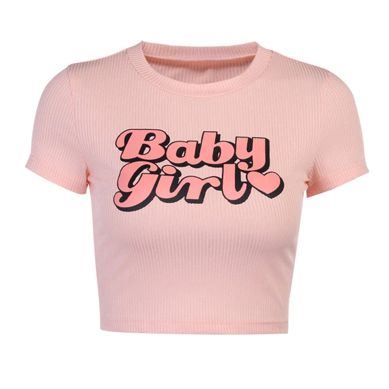 Baby Girl Barbie Doll Crop Top - S / Pink (Short sleeve) - baby girl, babygirl,