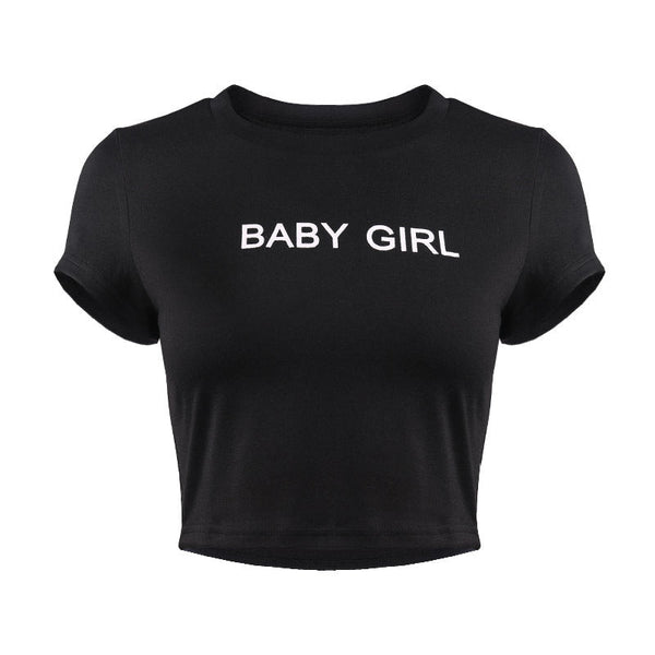 Babygirl Cropped Tee - baby girl, babygirl, belly shirts, tops, crop shirt