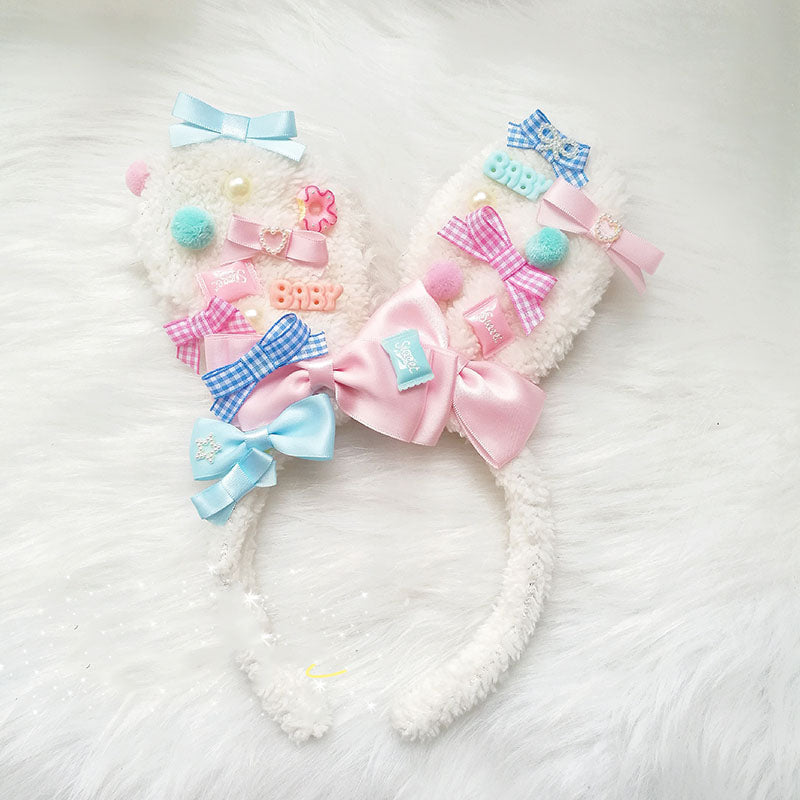 Babyspace Bunny Ear Headband - babycore, babyspace, bunnies, bunny ear headband, ears