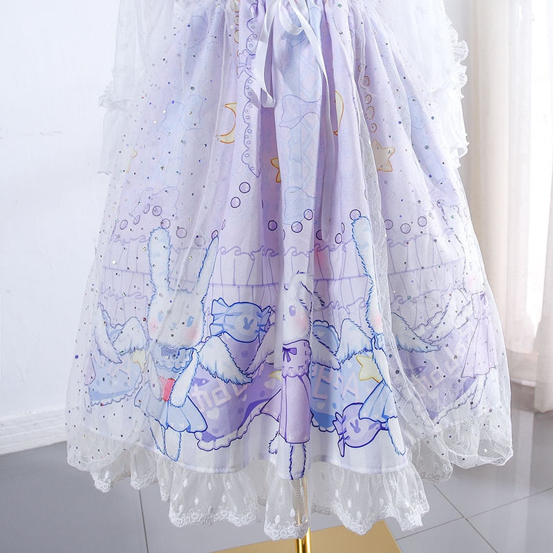 Ballerina Bunny Dress - angel bunny, bunnies, cat dress, dresses, fairy k ei