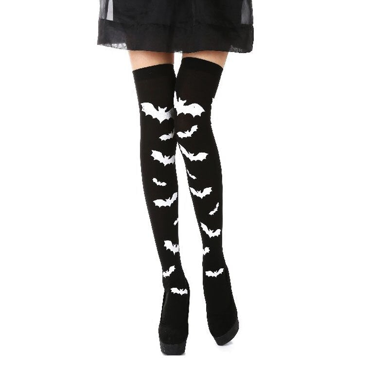 Batty Stockings - bats, batts, creepy cute, goth, goth fashion