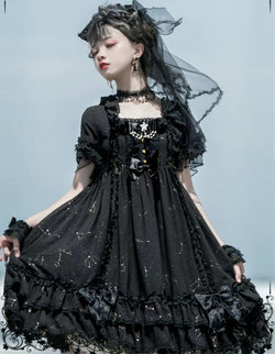 Black Star Constellation Princess Gothic Lolita Dress