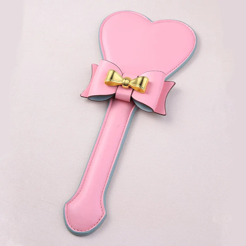 Bow & Heart Paddle - Pink Gold - bdsm, paddles, whip, whips