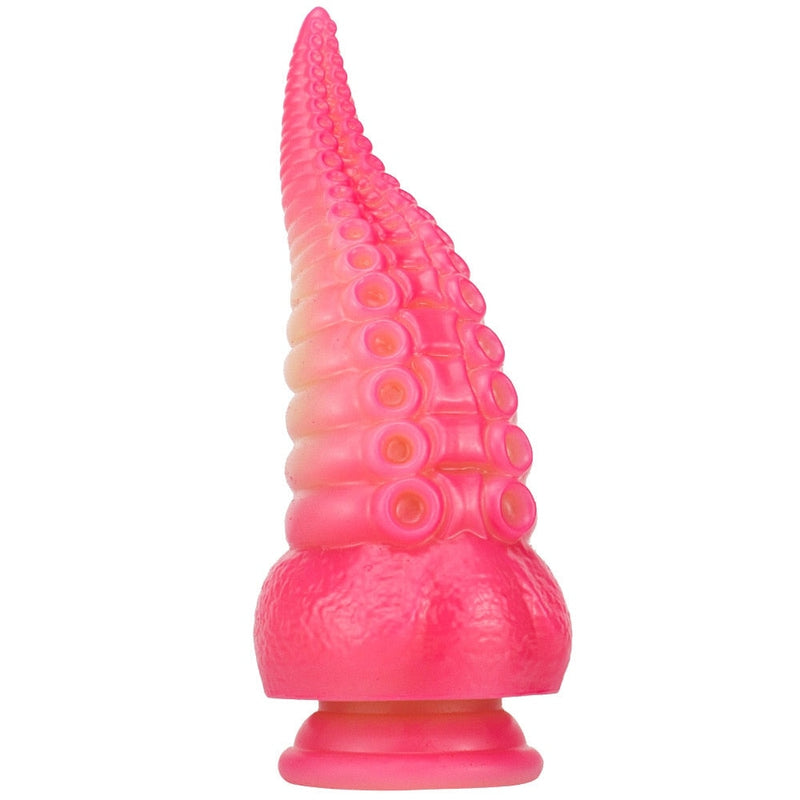Bumpy Silicone Tentacle Ride - Pink & Peach - alien, dildo, dildos, rubber, silicone