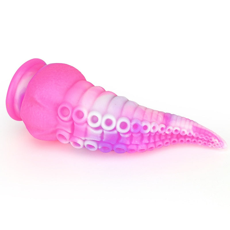 Bumpy Silicone Tentacle Ride - Pink White - alien, dildo, dildos, rubber, silicone