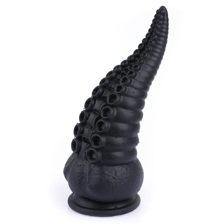 Bumpy Silicone Tentacle Ride - Plain Black - alien, dildo, dildos, rubber, silicone