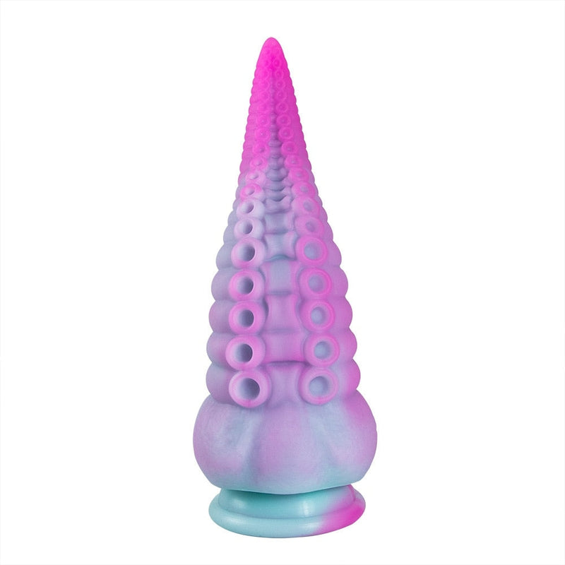 Bumpy Silicone Tentacle Ride - Purple Blue Pink - alien, dildo, dildos, rubber, silicone
