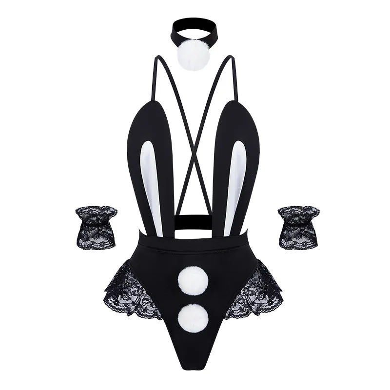 Bunny Ear Babe Bodysuit Cosplay - bodysuit, bunny cosplay, costume, girl, lingerie set