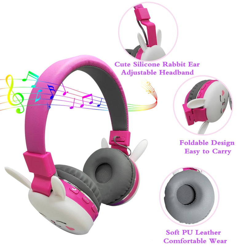 Bunny Headphones - (Wired) - bunny ears, headband, rabbit, rabbits, earbuds