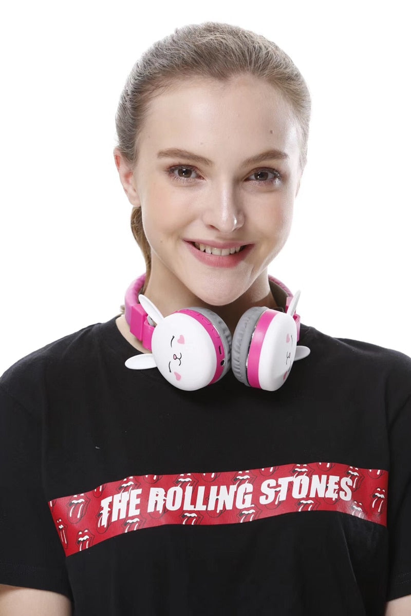 Bunny Headphones - (Wired) - bunny ears, headband, rabbit, rabbits, earbuds