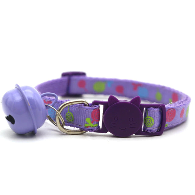 Candy Neko Petplay Collar - Lollipop Purple - bell choker, cat, cat play, catplay, choker