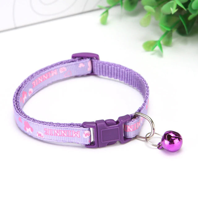 Candy Neko Petplay Collar - Purple Minnie - bell choker, cat, cat play, catplay, choker