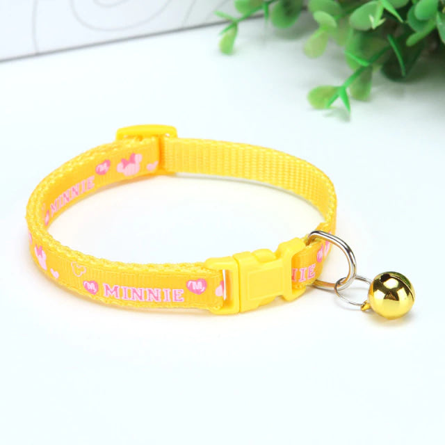 Candy Neko Petplay Collar - Yellow Minnie - bell choker, cat, cat play, catplay, choker