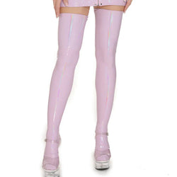 Candy Pink Shiny Latex Stockings Socks