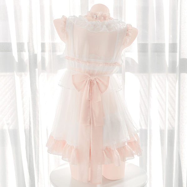 Chiffon Babydoll Dress - babydoll dress, dresses, harajuku, japan