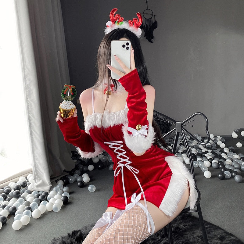 Christmas Eve Cosplay - dresses, festive, holiday dress, holidays, santa dress