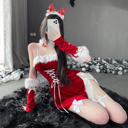 Christmas Eve Cosplay - dresses, festive, holiday dress, holidays, santa dress