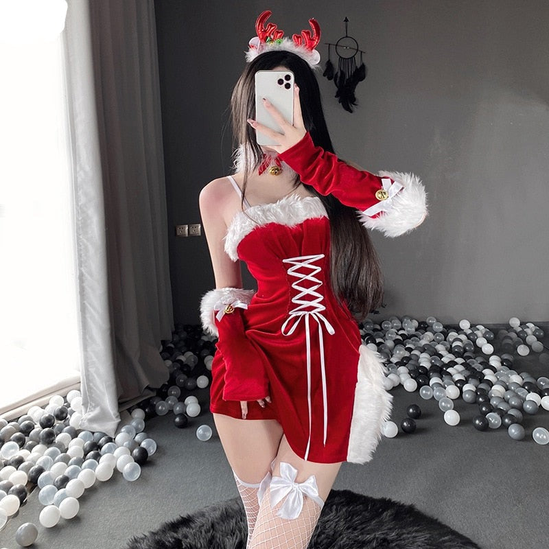 Christmas Eve Cosplay - dresses, festive, holiday dress, holidays, santa dress