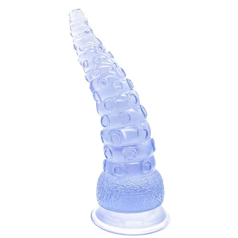 Clear Jelly Suction Tentacle Ride - Blue - alien, dildo, dildos, hentai, kinky