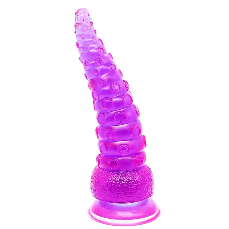 Clear Jelly Suction Tentacle Ride - Purple - alien, dildo, dildos, hentai, kinky