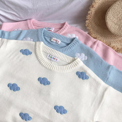 Cloud Crewneck - cloud, clouds, cloudy, kawaii, kawaii fashion