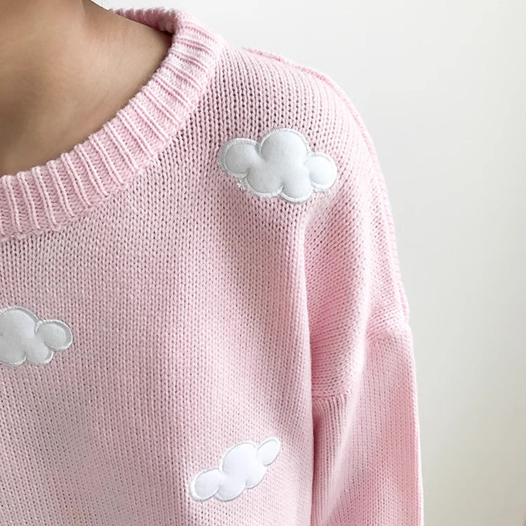 Cloud Crewneck - cloud, clouds, cloudy, kawaii, kawaii fashion