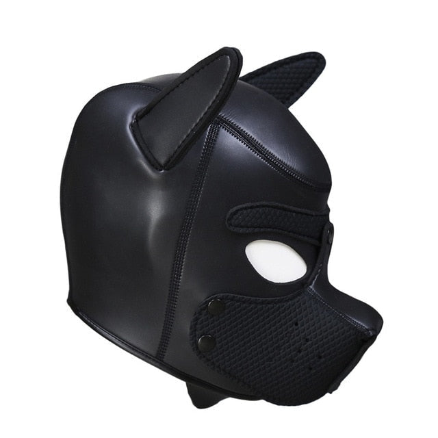 Colored Puppy Play Mask (8 Colors) - Black Female - color mask, dog, dog ears, masks
