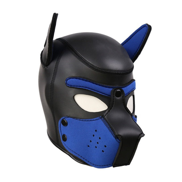 Colored Puppy Play Mask (8 Colors) - Blue Female - color mask, dog, dog ears, masks