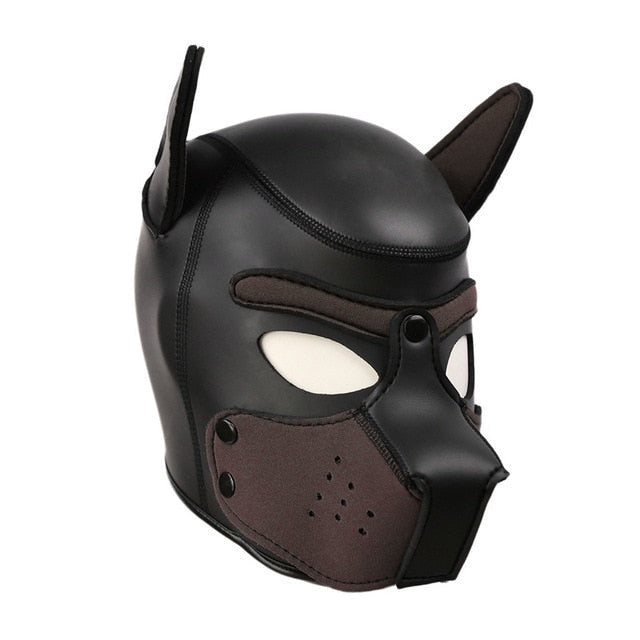 Colored Puppy Play Mask (8 Colors) - Brown Mens - color mask, dog, dog ears, masks