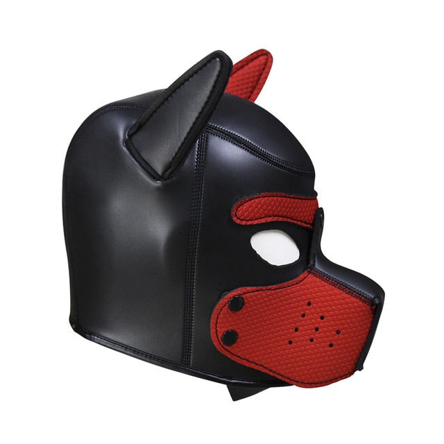 Colored Puppy Play Mask (8 Colors) - Red Mens - color mask, dog, dog ears, masks