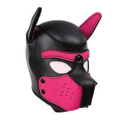 Colored Puppy Play Mask (8 Colors) - Rose Female - color mask, dog, dog ears, masks